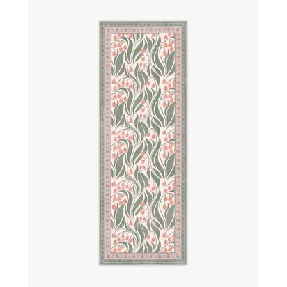 Lila Cream & Coral Rug - 75 x 215 cm - All-In-One Rug