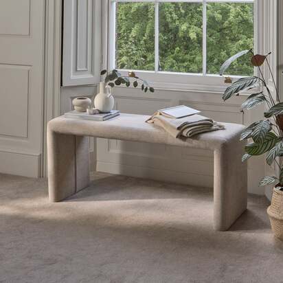 Kamiko Bench - Mink Taupe