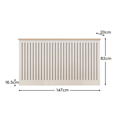 Elspeth Large Radiator Cover - Whitewash Oak