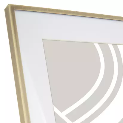 John Lewis Daya Photo Frame & Mount Brushed Brass | H20.80 x W15.60 x D1.60cm