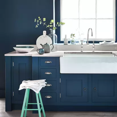 The Little Greene Paint Company Intelligent Eggshell, Strong Blues Hicks' Blue (208) | 1000ml