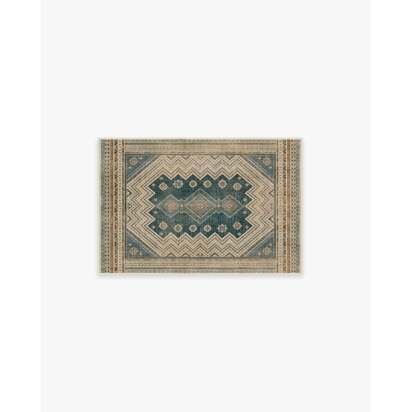 Toy Story Terrene Antique Teal Flatwoven Rug - 60 x 90 cm - Rug + Pad System