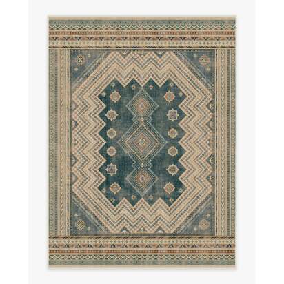 Toy Story Terrene Antique Teal Flatwoven Rug - 275 x 365 cm - Rug + Cushioned Pad System