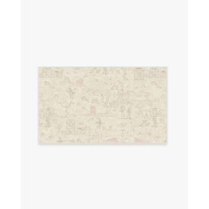 Woody's Roundup Soft Rose Pink Flatwoven Rug - 90 x 150 cm - Rug + Cushioned Pad System