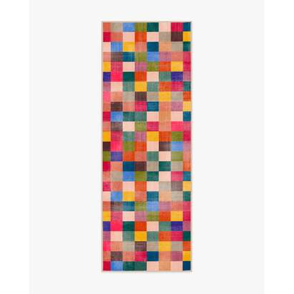 Grossy Confetti Check Flatwoven Rug by Dan Pelosi - 75 x 215 cm - Rug + Pad System
