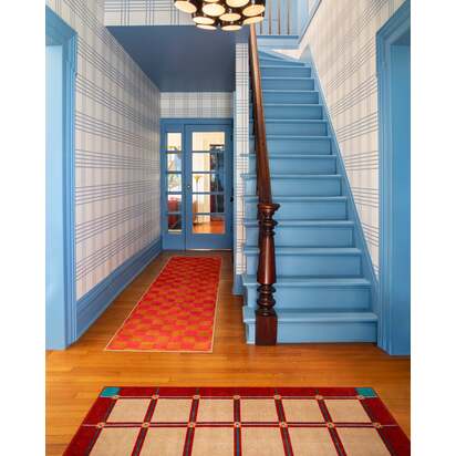 This House Is a Home Brick Red Rug by Dan Pelosi - 90 x 150 cm - All-In-One Rug