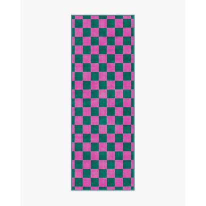 Nonna's Checkerboard Green & Lavender Rug by Dan Pelosi - 75 x 215 cm - All-In-One Rug