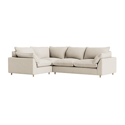 Loaf | Slow Riser | Large Left Hand Sofa Bed | Neutral Twill | Whipped Cream