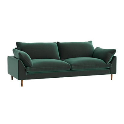 Loaf | Slow Riser | Large Sofa | Green Velvet | Secret Garden