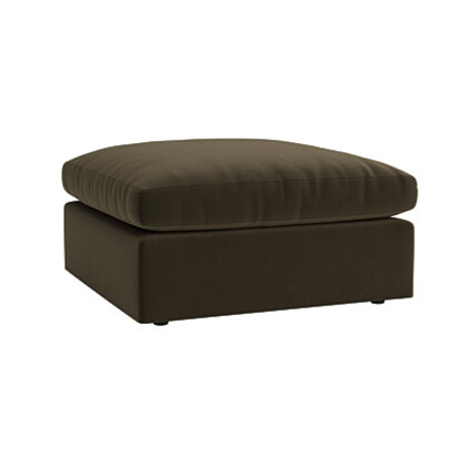 Loaf | Cuddlemuffin | Square Footstool | Green Velvet | Handmade | Comfy & Built to Last | Upholstered Footstool | Wine Bottle