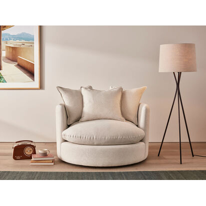 Loaf | Dunkins | Accent Chair | Beige Linen | Tea Dunk