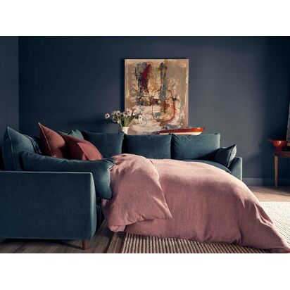Loaf | Slow Riser | Large Left Hand Sofa Bed | Neutral Twill | Whipped Cream