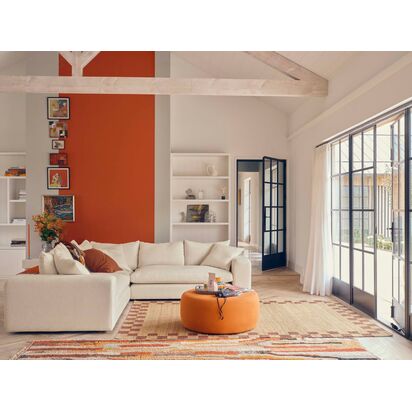 Loaf | Big Easy | Large Left Hand Corner Sofa | Yellow Velvet | Honey Pot