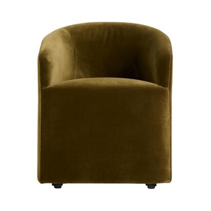 Alto Dining Chair Velvet Olive, Dining/ Arm Chair - Andrew Martin