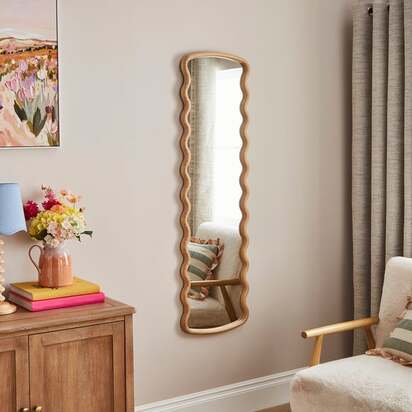 Cleo Wiggle Rectangle Full Length Wall Mirror