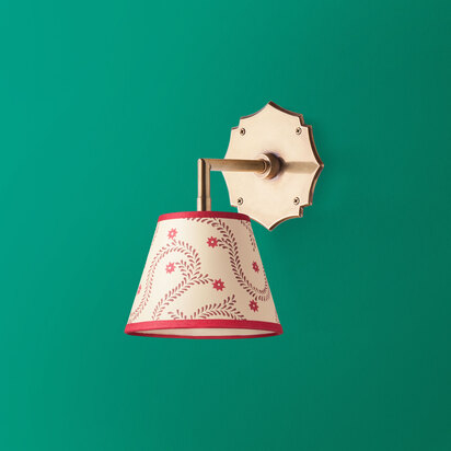 Single Insignia rechargeable wall fitting in antique brass