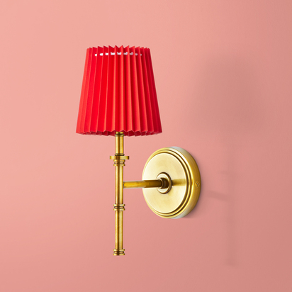 Single Chukka Wall fitting in antiqued brass