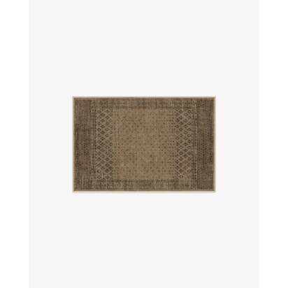 Fernanda Black & Tan Flatwoven Rug - 60 x 90 cm - Rug + Pad System