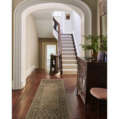 Fernanda Black & Tan Flatwoven Rug - 60 x 90 cm - Rug + Pad System