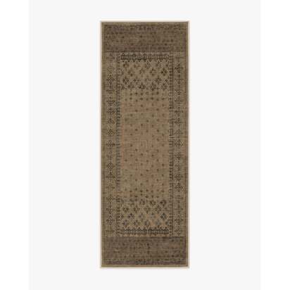 Fernanda Black & Tan Flatwoven Rug - 75 x 215 cm - Rug + Pad System