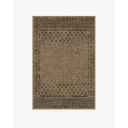 Fernanda Black & Tan Flatwoven Rug - 120 x 185 cm - Rug + Cushioned Pad System