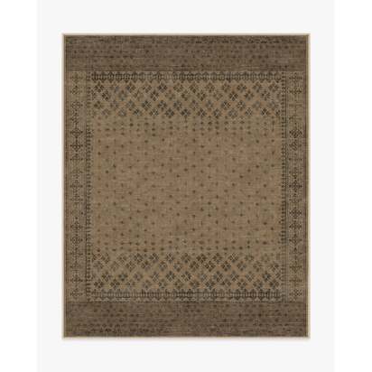 Fernanda Black & Tan Flatwoven Rug - 245 x 305 cm - Rug + Cushioned Pad System