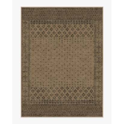 Fernanda Black & Tan Flatwoven Rug - 275 x 365 cm - Rug + Cushioned Pad System