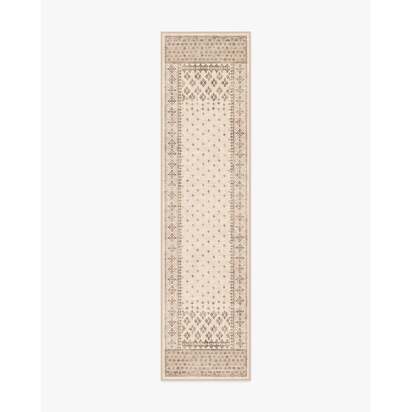 Fernanda Cream Flatwoven Rug - 75 x 305 cm - Rug + Pad System