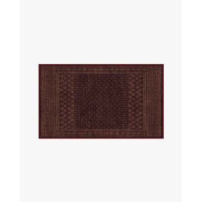 Fernanda Burgundy Flatwoven Rug - 90 x 150 cm - Rug + Pad System