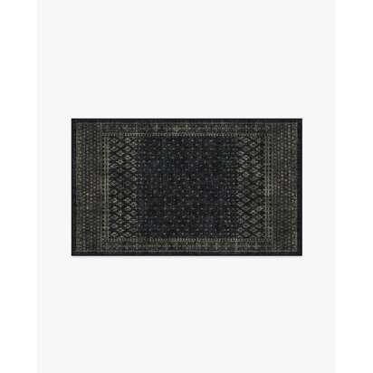 Fernanda Black Flatwoven Rug - 90 x 150 cm - Rug + Pad System