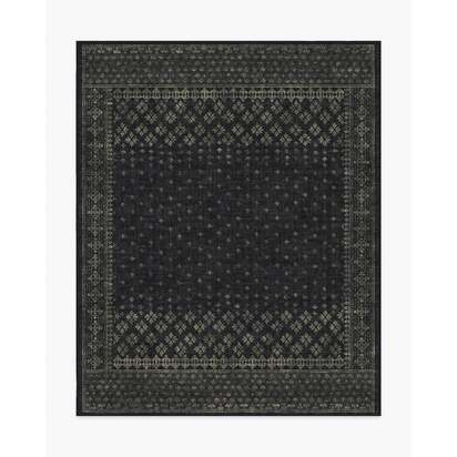 Fernanda Black Flatwoven Rug - 245 x 305 cm - Rug + Pad System
