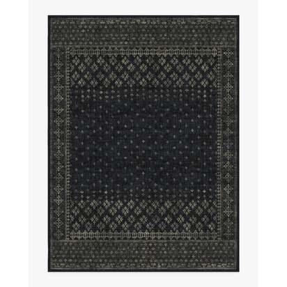 Fernanda Black Flatwoven Rug - 275 x 365 cm - Rug + Pad System