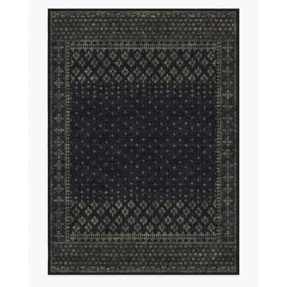 Fernanda Black Flatwoven Rug - 305 x 425 cm - Rug + Pad System