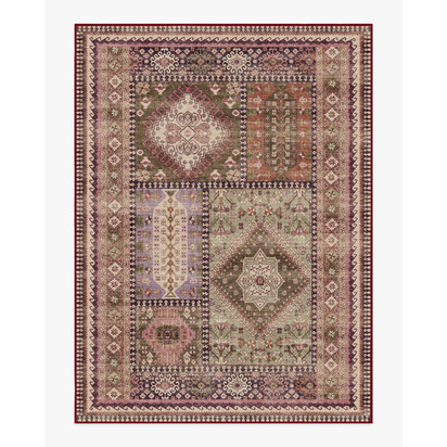 Rumi Mauve & Olive Flatwoven Rug - 275 x 365 cm - Rug + Pad System