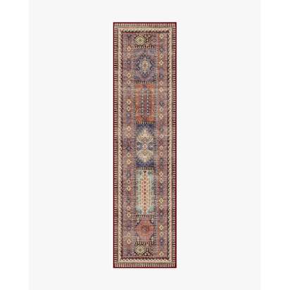 Rumi Multicolour Flatwoven Rug - 75 x 305 cm - Rug + Pad System