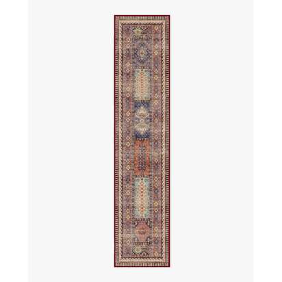 Rumi Multicolour Flatwoven Rug - 75 x 365 cm - Rug + Pad System