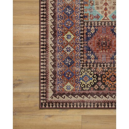 Rumi Multicolour Flatwoven Rug - 75 x 365 cm - Rug + Pad System