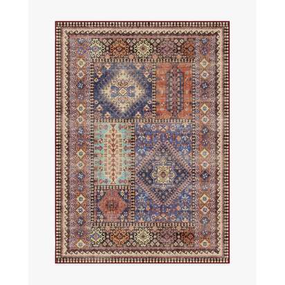 Rumi Multicolour Flatwoven Rug - 150 x 215 cm - Rug + Pad System