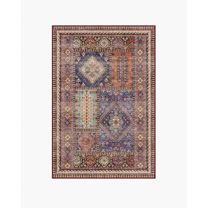 Rumi Multicolour Flatwoven Rug - 120 x 185 cm - Rug + Cushioned Pad System