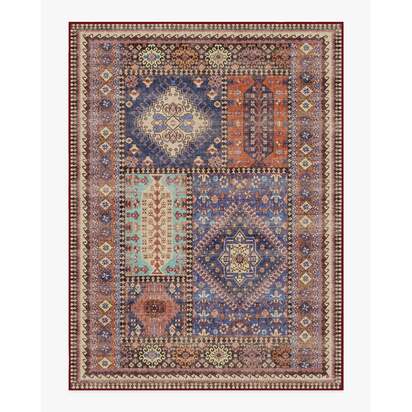 Rumi Multicolour Flatwoven Rug - 275 x 365 cm - Rug + Cushioned Pad System