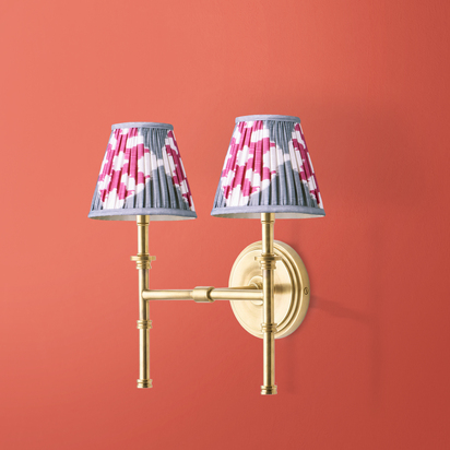 Double Chukka rechargeable wall fitting in antique brass