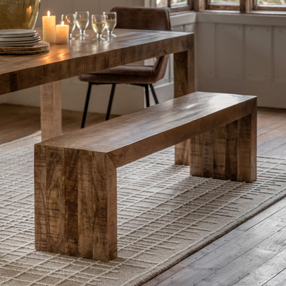 Crancott Dining Bench Natural 1600x360x450mm