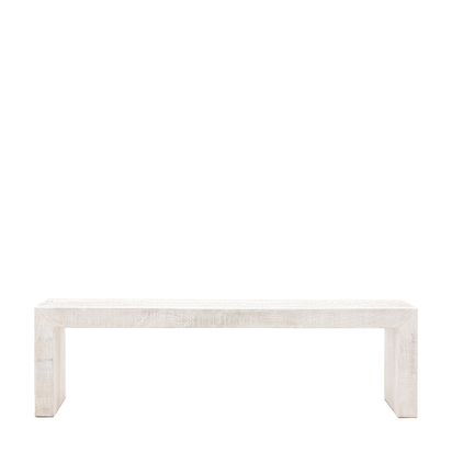 Crancott Dining Bench Whitewash 1600x360x450mm