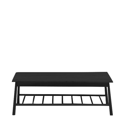 Maplewood Rect Coffee Table Black 1200x650x425mm