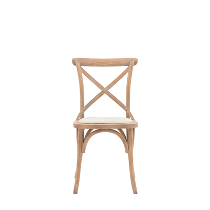 Studio Cafe Chair Washed Oak Linen 470x560x880mm (2pk)