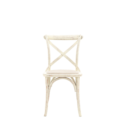 Studio Cafe Chair White Linen (2pk)