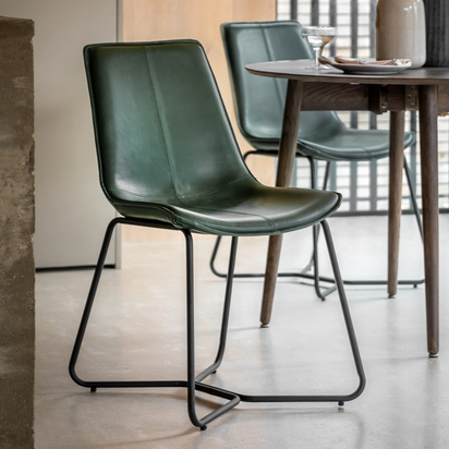 Brookfield Chair Green (2pk) 475x590x850mm