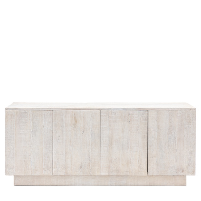 Crancott 4 Door Sideboard Whitewash 1700x450x700mm