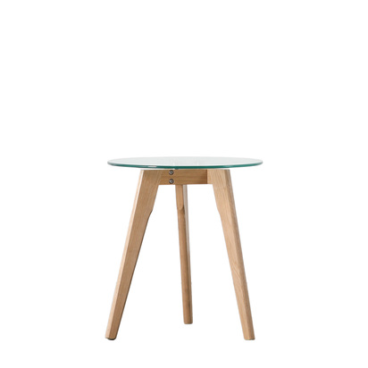 Kelham Round Side Table Oak 450x450x500mm