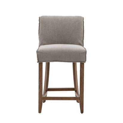 Langcott Bar Stool Grey Linen (2pk)